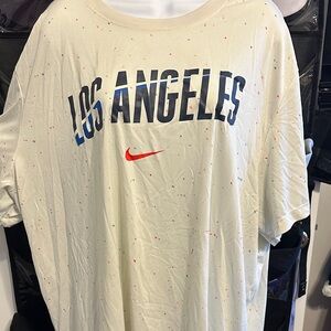 Nike Cream Los Angeles Tee with Blue and Red Accents